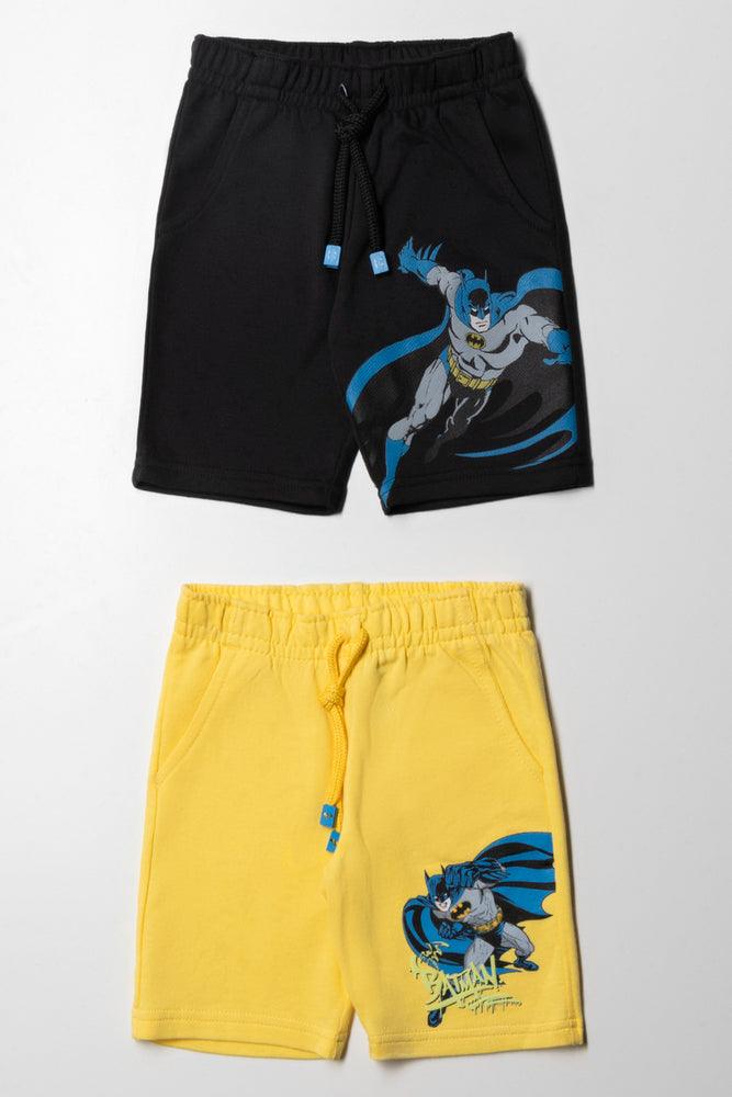 Batman 2 Pack Shorts Black & Yellow