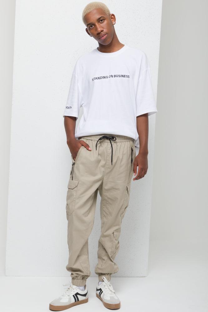 Cargo Jogger Pants Natural