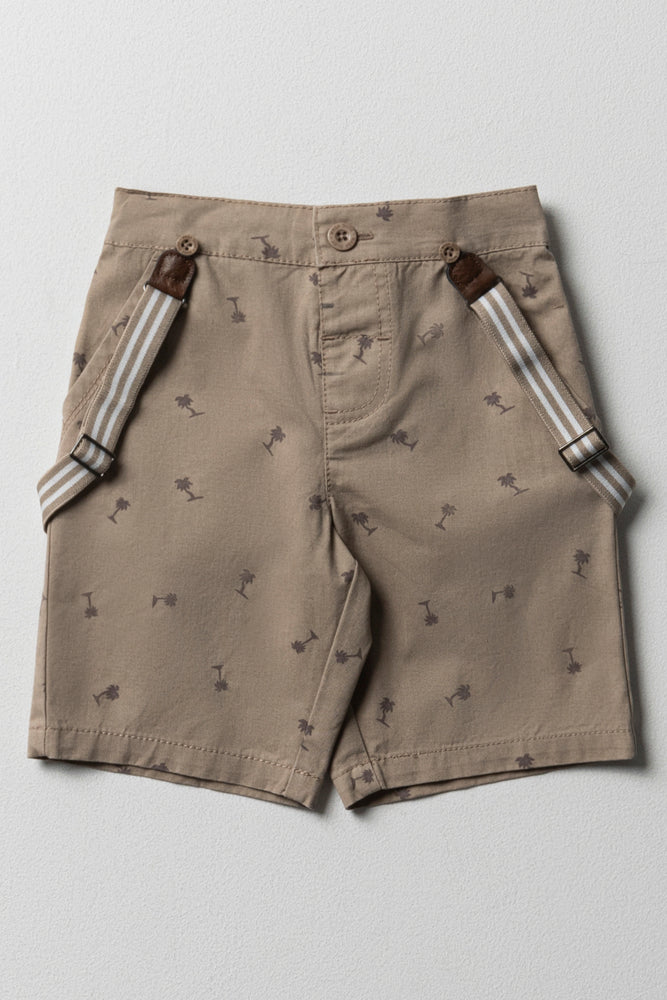 Chino Shorts With Braces Natural