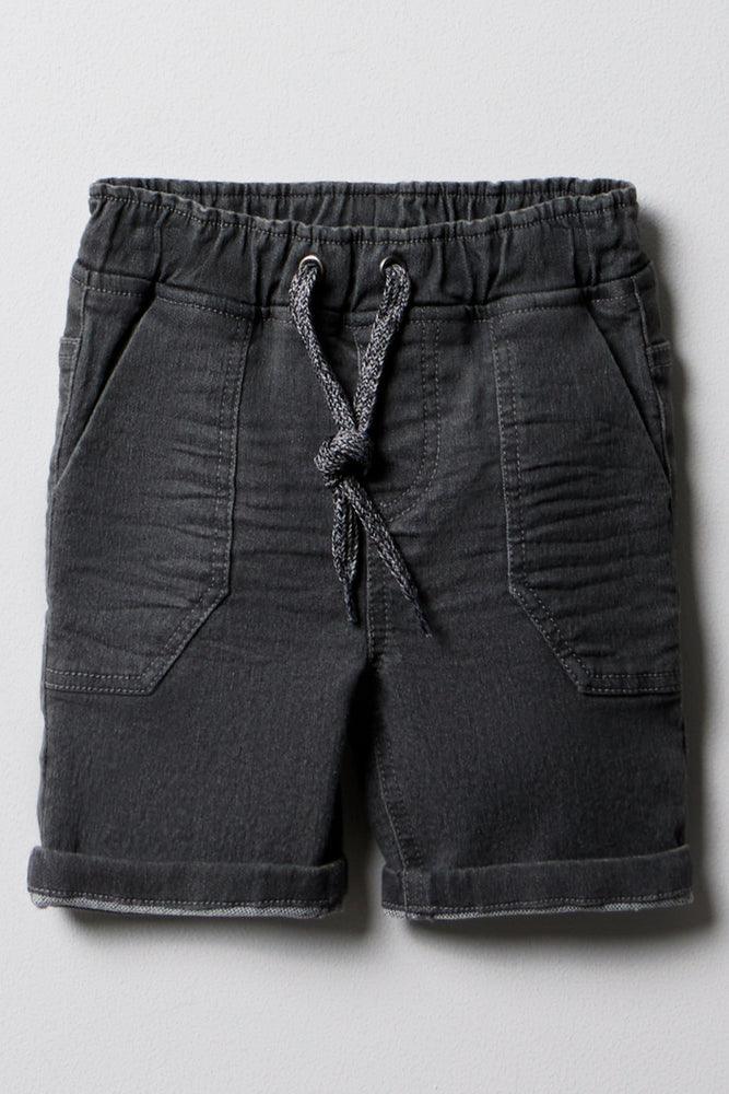 Denim Shorts Dark Grey