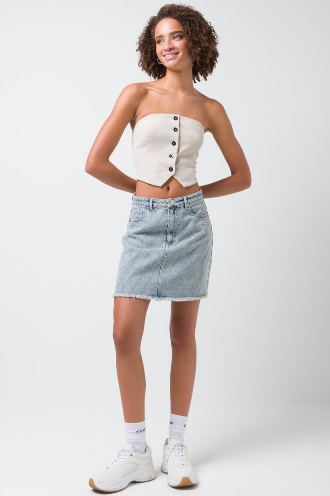 Denim Skirt Light Blue