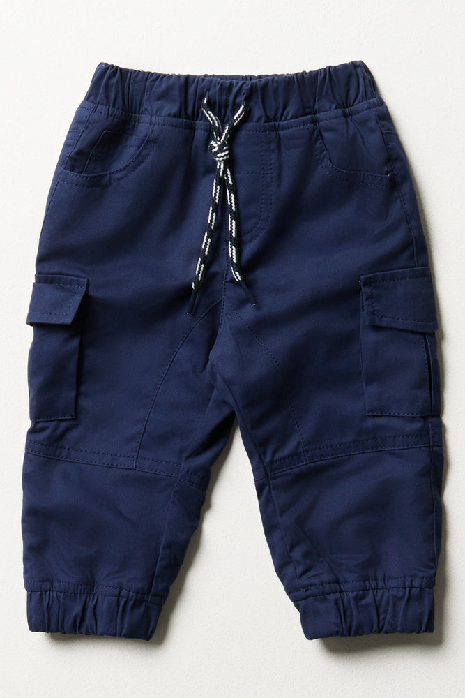 Lined Cargo Pants Navy