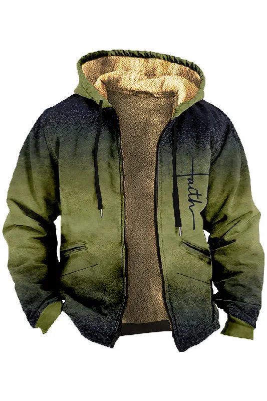 Men's Heavy-Duty Winter Cotton Jacket with Fleece Lining