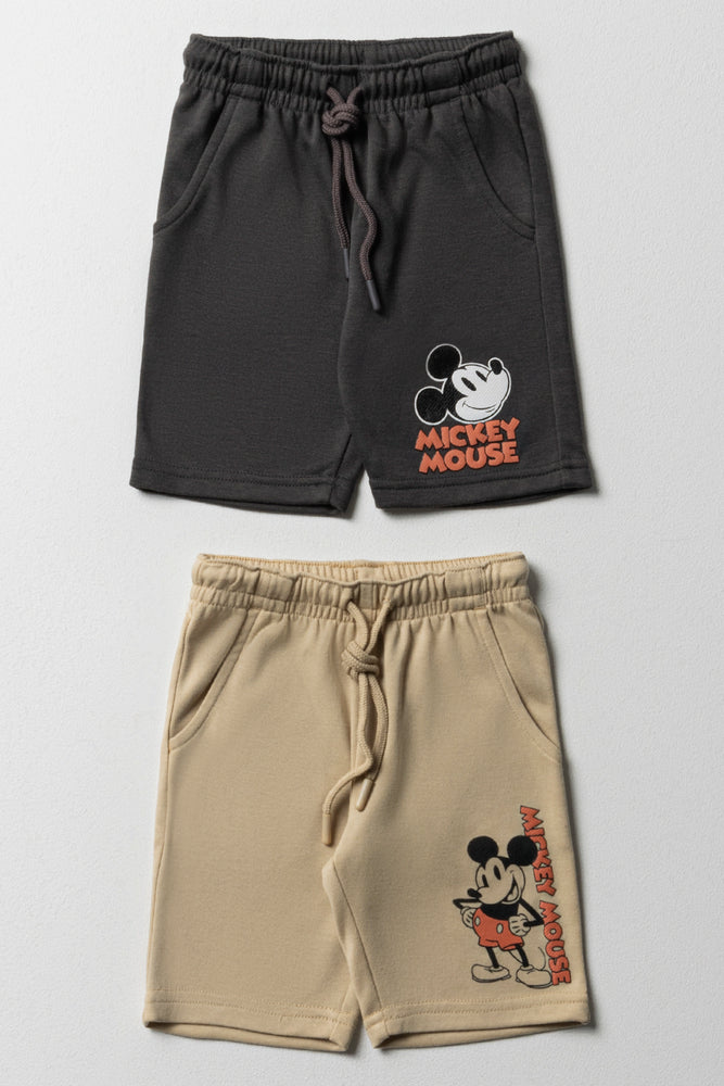 Mickey Mouse 2 Pack Shorts Natural