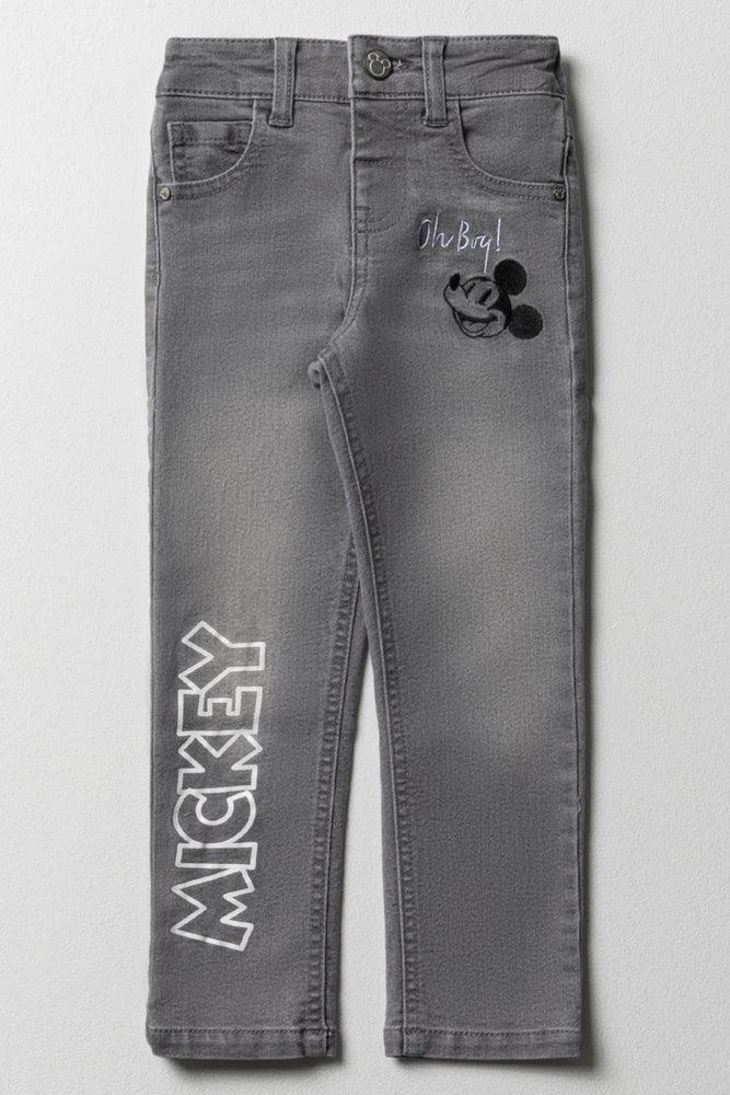 Mickey Mouse Denim Jeans Grey