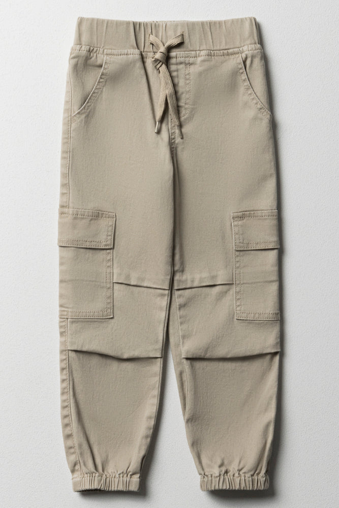 Parachute Cargo Jogger Pants Natural