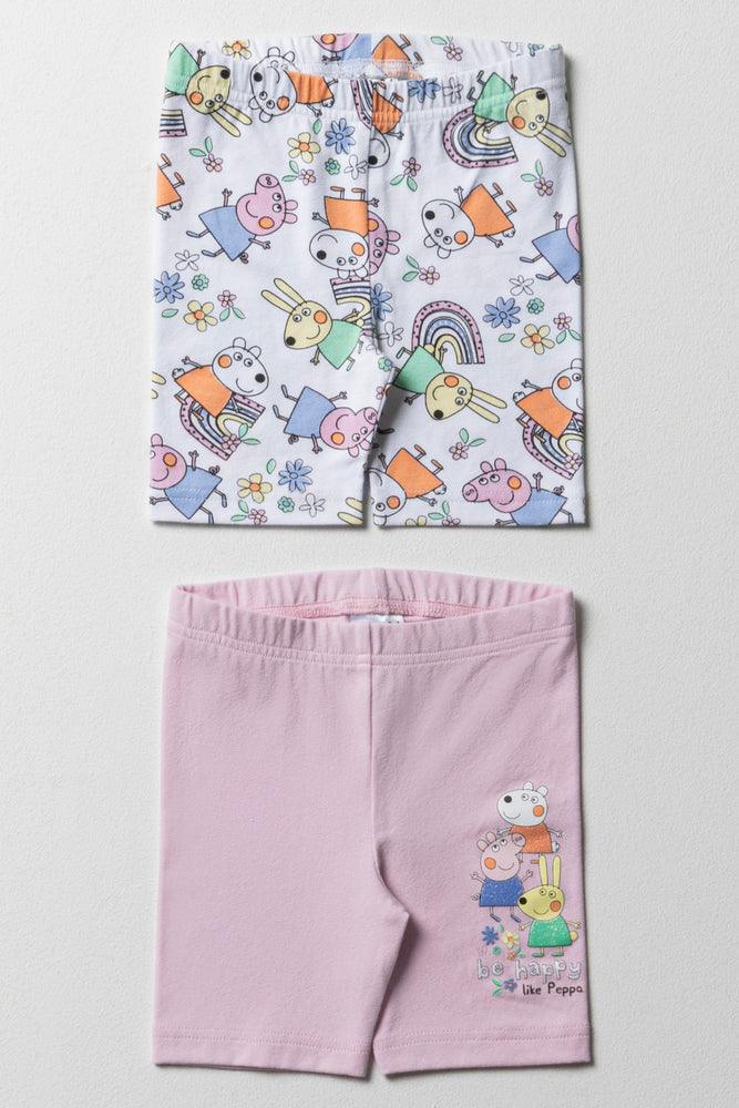 Peppa Pig 2 Pack Cycling Shorts Pink