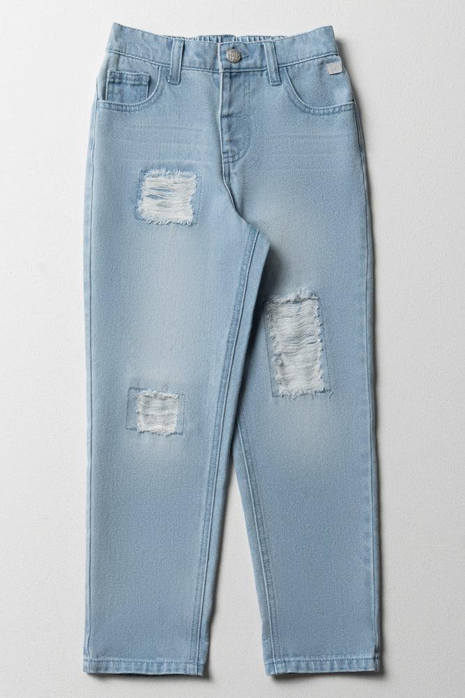 Ripped Denim Jeans Light Blue